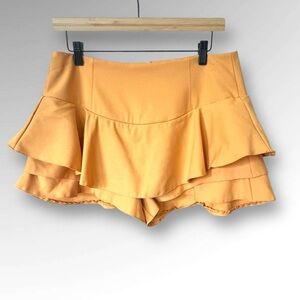 AX PARIS, High Waisted Layered Frill Skort Flare Ruffled.